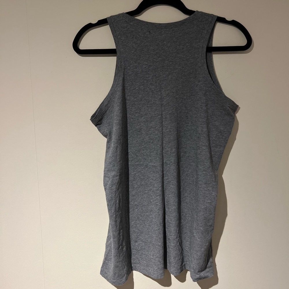 Brunette the Label Iconic "BLONDE" Graphic Muscle Tank Top - XS/S in Dark Grey - Picture 3 of 5
